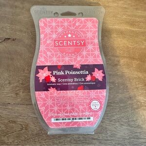 New scentsy pink poinsettia brick
